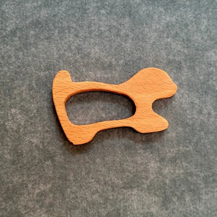 Dog Teether (Set of 2) | Organic Teether | Wooden Teether | Beech wood Teether | Natural Teething Toy Organic Toys