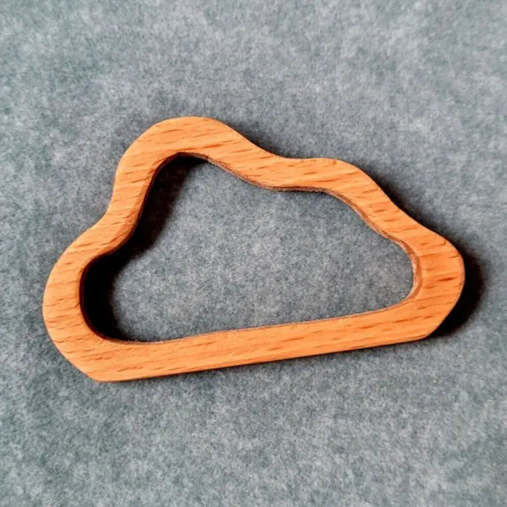 Clowd Teether (Set of 2 pieces) | Organic Teether | Wooden Teether | Beech wood Teether | Natural Teething Toy Organic Toys