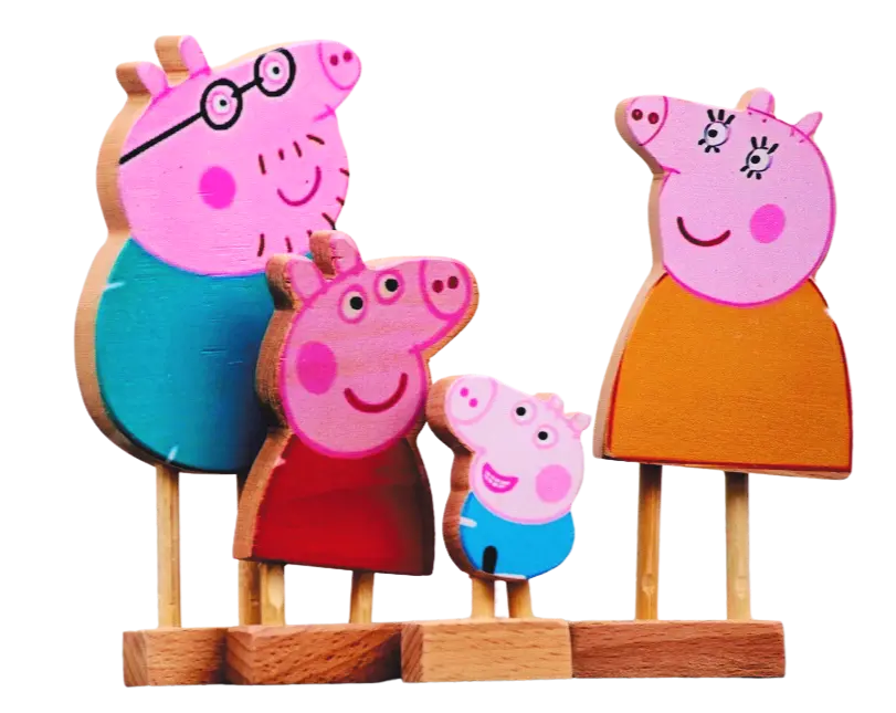 Peppas Family & Friend's Wooden Peppa's Friends Organic Toys
