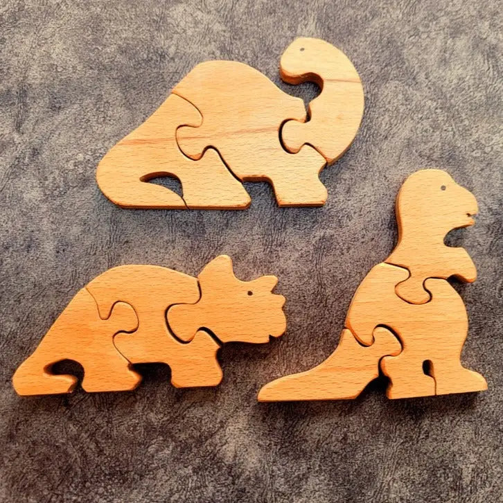 Educational PreEducational Dinosaur Wooden Puzzle for Toddlers | Preschool Mini Jigsaw Brain Booster | Beach Wood Learning Puzzle Toy-school Dinosaurs mini puzzle | Jigsaw Puzzle | Brain Booster Puzzle| Beach Wood Puzzles Organic Toys