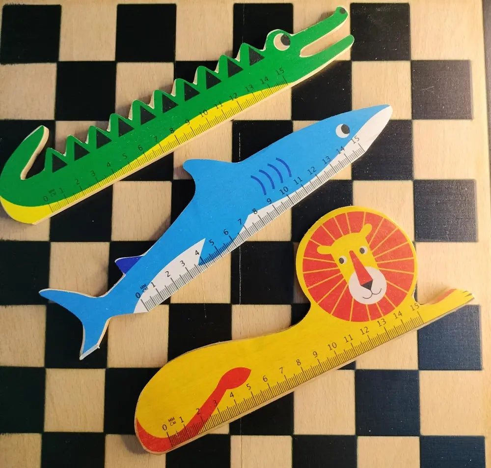 Wooden Lion Ruler (Pack of 1) | Unique Stationery | Wooden Rulers (Scale/stationary) | Cute Stationary Organic Toys