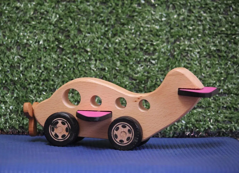 Wooden Airplane Push/pull Toy| Toy Vehicle| Wooden Airplane| Organic Toy Organic Toys