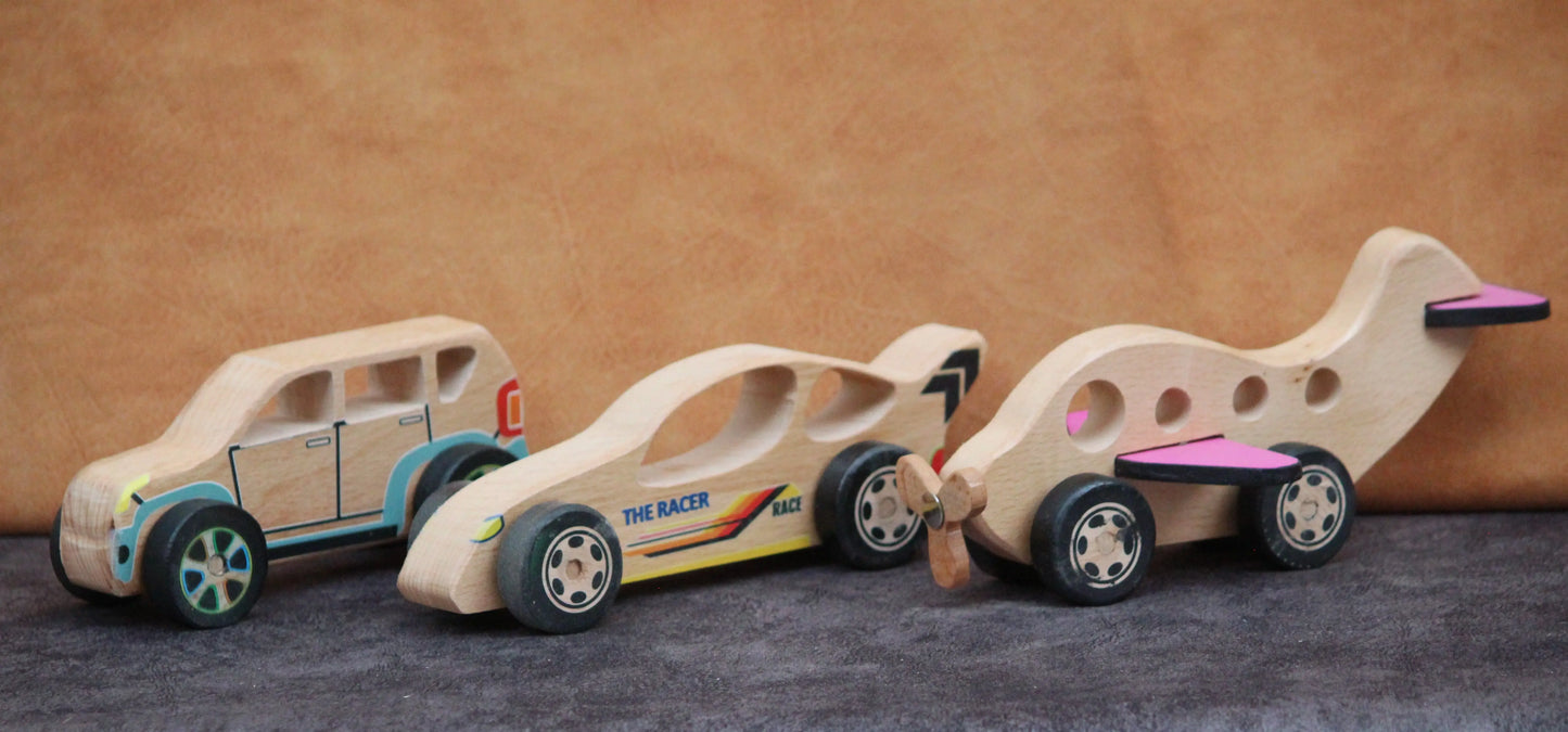 Wooden Airplane Push/pull Toy| Toy Vehicle| Wooden Airplane| Organic Toy Organic Toys