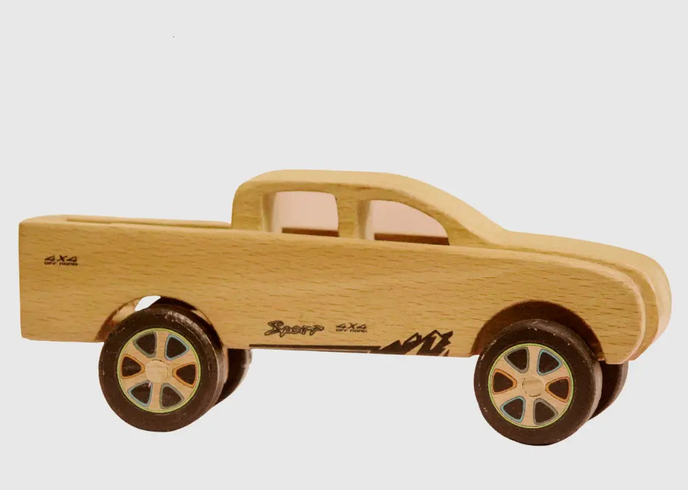 Wooden Camper / Pickup Toy Car (Pretend play vehicle) | Collectible CAR | Push/Pull Car | Wooden Car | Natural Toy Organic Toys