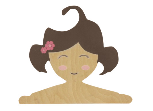Baby Girl Wooden Hanger | Kids Wardrobe Organizer | Nursery Room Décor | Newborn or Birthday Gift Idea Organic Toys