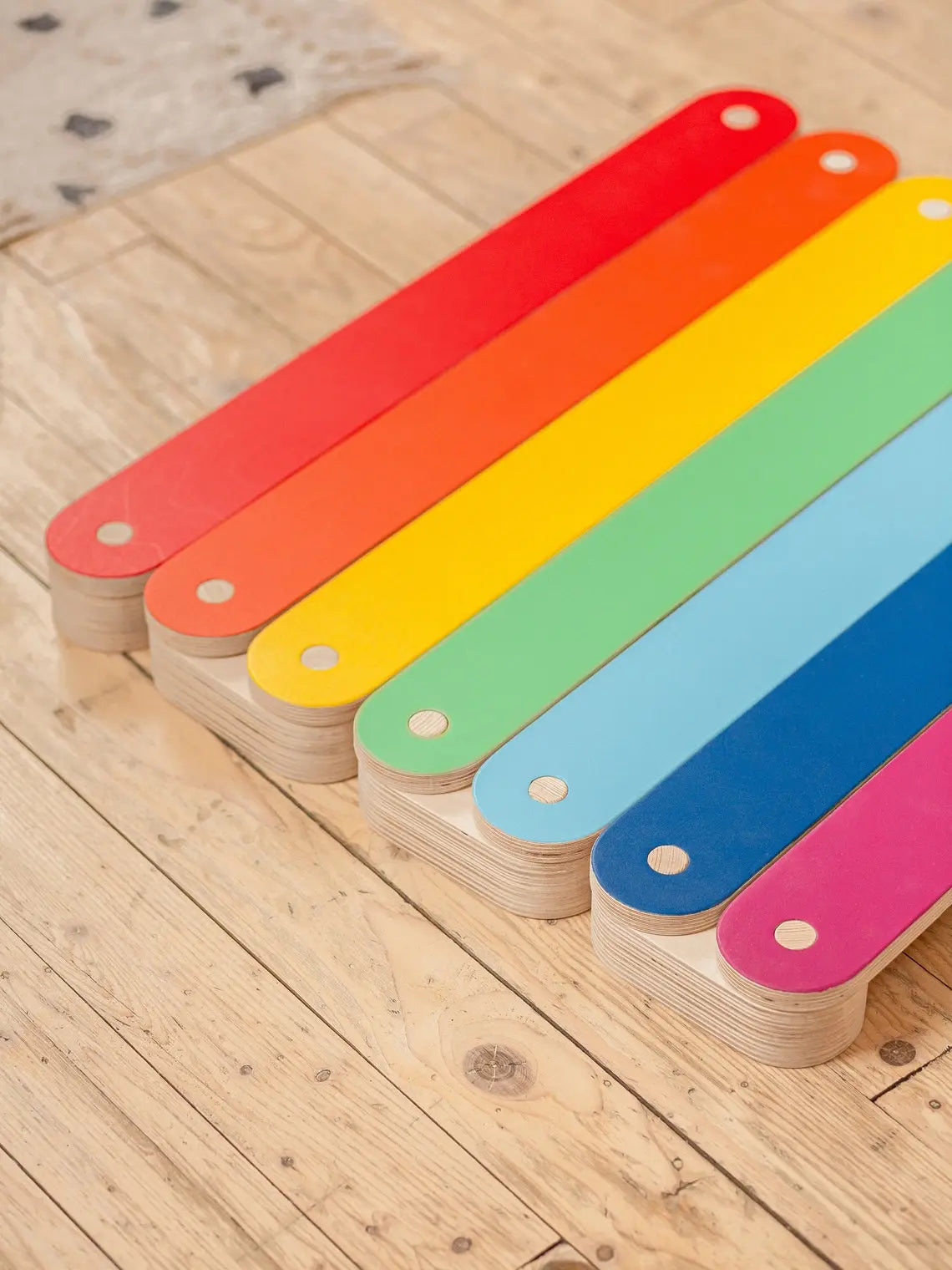 Montessori Wooden Balance Beam | Stepping Stones for Kids | Toddlers Gymnastics Beam | Montessori Toddler Toys | Gymnastics Obstacle Course | Montessori Furniture Toddler Gift Organic Toys