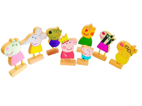 Peppas Family & Friend's Wooden Peppa's Friends Organic Toys