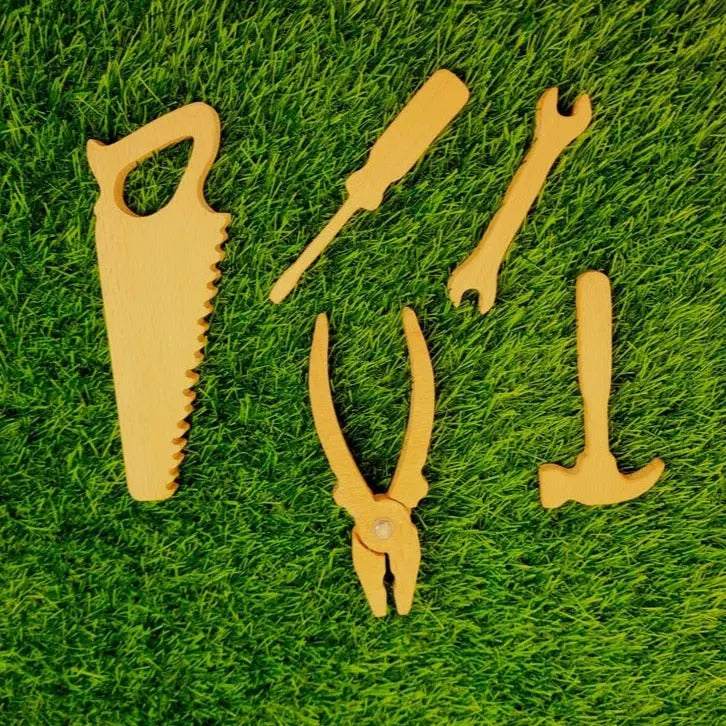 Mechanical Toy Tools Set | Wooden Pretend Play Toy Tools Set Organic Toys