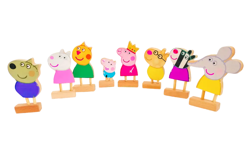 Peppas Family & Friend's Wooden Peppa's Friends Organic Toys