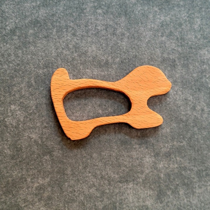 Dog Teether (Set of 2) | Organic Teether | Wooden Teether | Beech wood Teether | Natural Teething Toy