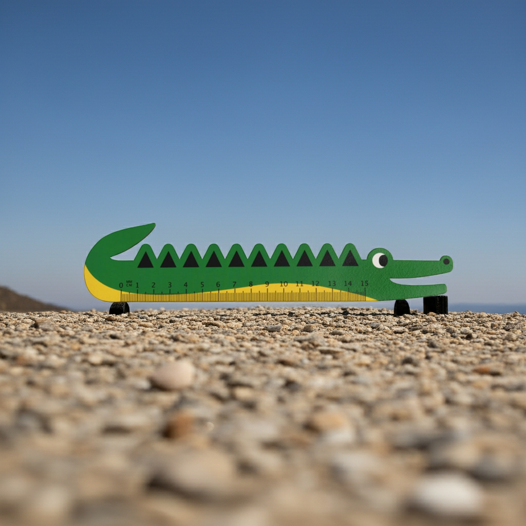 Wooden Crocodile Ruler, Unique Stationery, Wooden Rulers (Scale/stationary)
