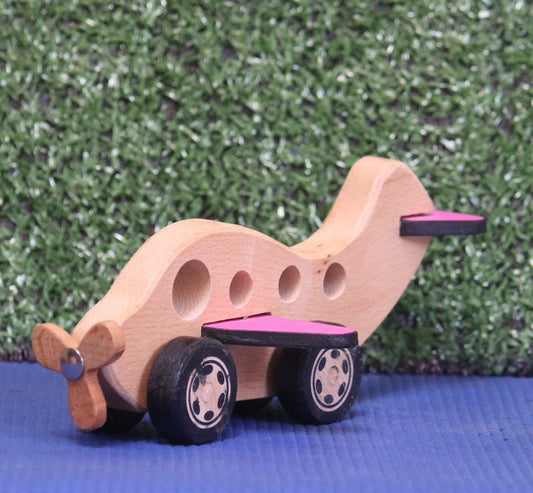 Wooden Airplane Push/pull Toy| Toy Vehicle| Wooden Airplane| Organic Toy