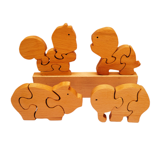 Educational Pre-school Animal mini puzzle | Jigsaw Puzzle | Brain Booster Puzzle| Beach Wood Puzzles