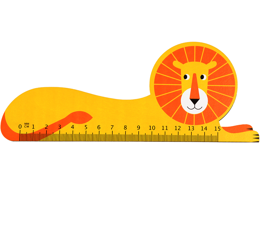 Wooden Lion  Ruler (Pack of 1) | Unique Stationery | Wooden Rulers (Scale/stationary) | Cute Stationary